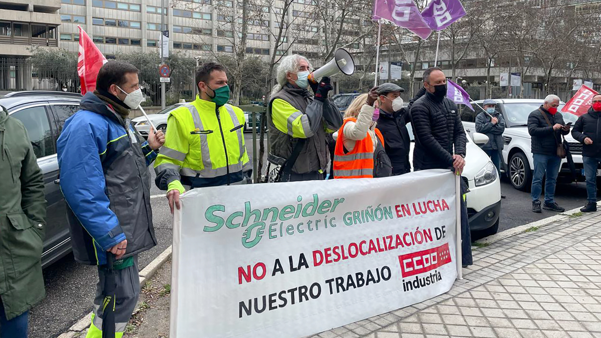 Apoyo a los trabajadores de Schneider en Griñón