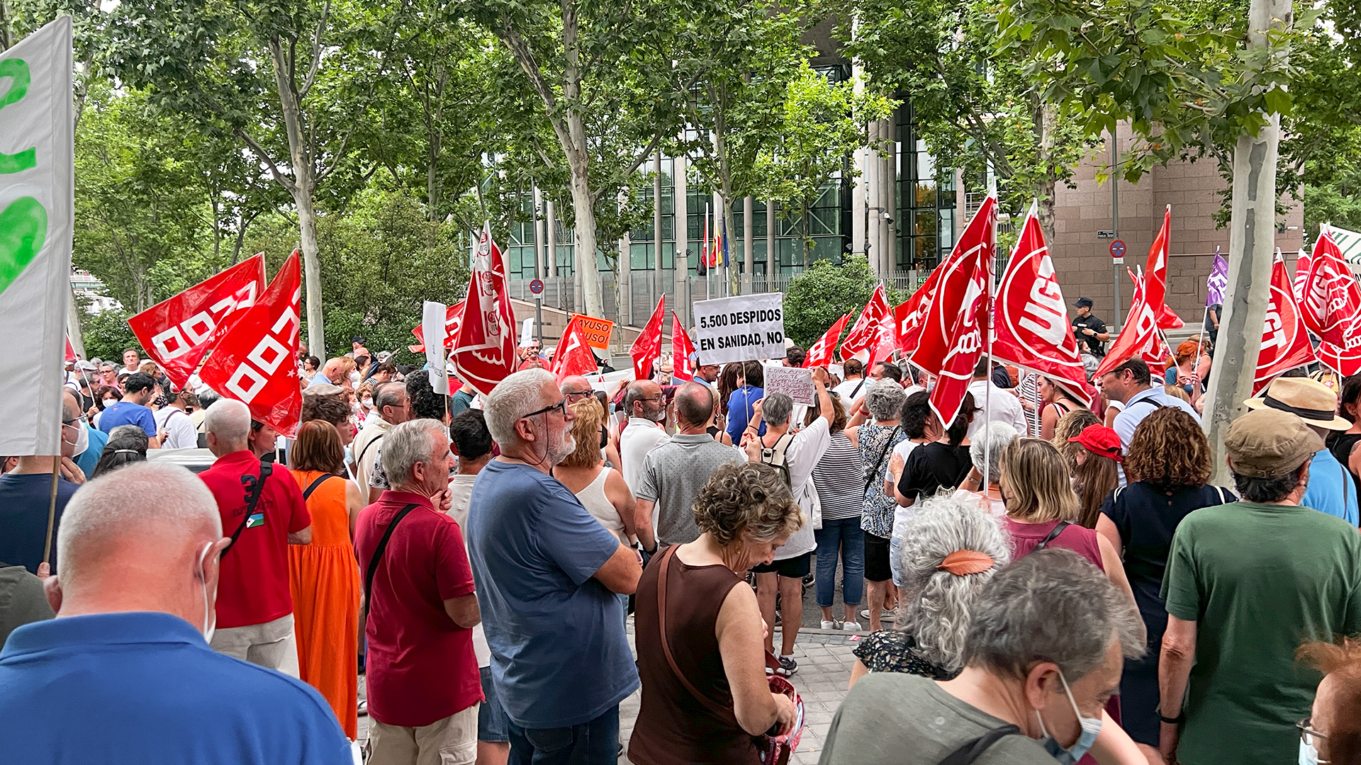 Concentración SUAP y SUMMA 112 Asamblea de Madrid